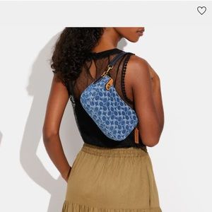 Denim coach purse
